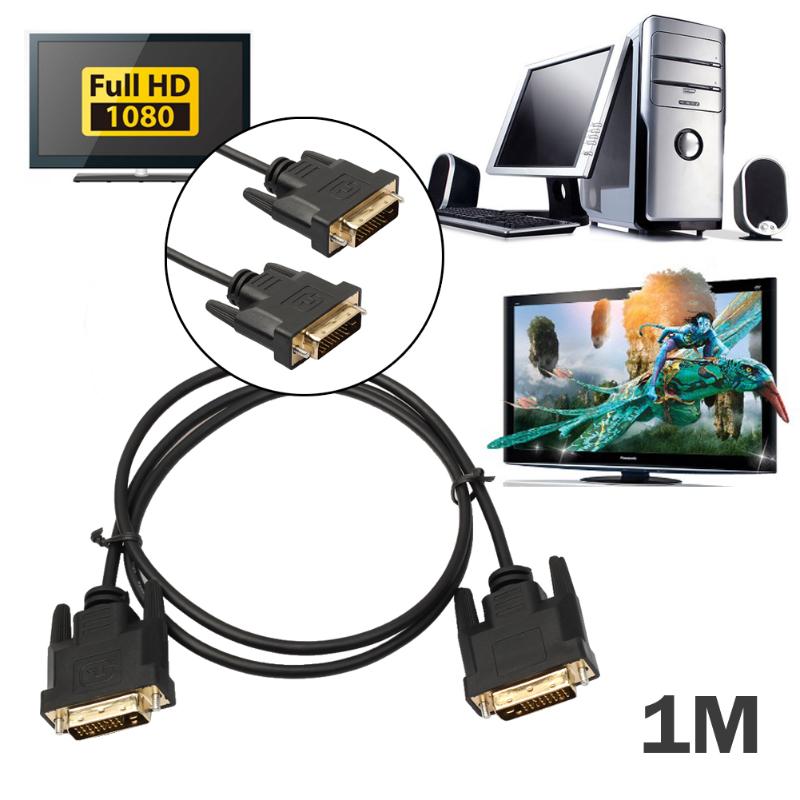 1M 1.8M 3M 5M Digital Monitor DVI D to DVI-D Gold Male 24+1 Pin Dual Link TV Cable  For TFT Monitor FW1S - ebowsos