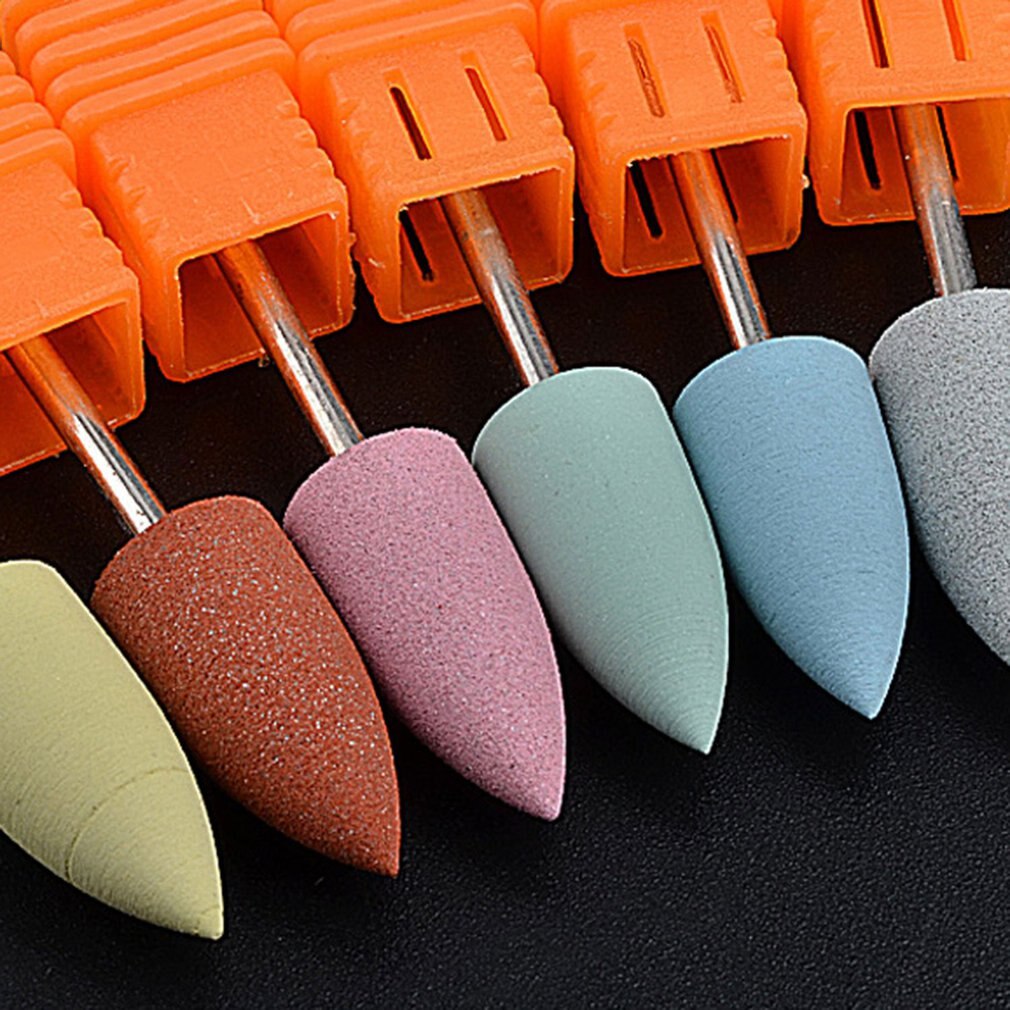 1PC Head Rubber Silicon Nail Drills Bit Flexible Polisher Manicure Machine Nail Accessories Nail File Polish Tools - ebowsos