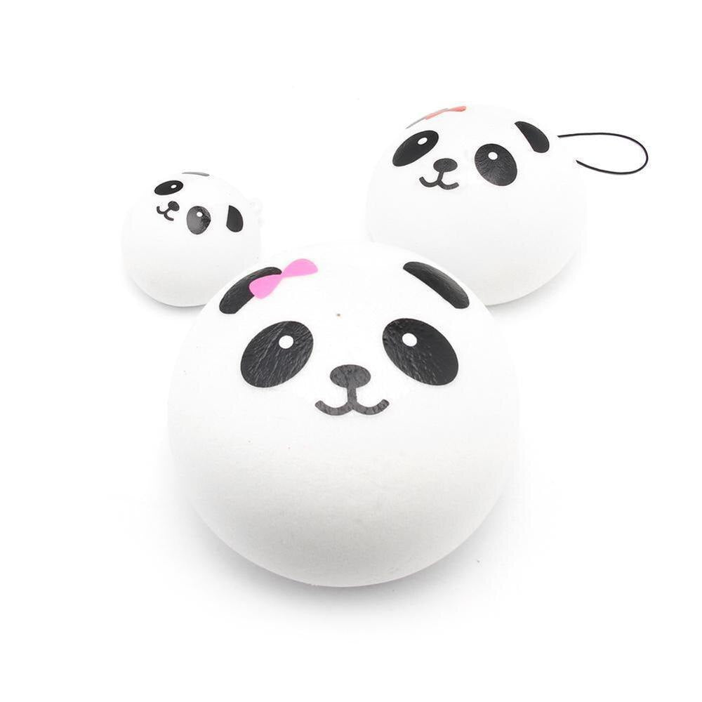 1PC Panda Steamed Bun Bread Squeeze Toy Charms Squishies Cell Phone Straps FaceKey Strap Decor Bag Parts Decor Accessories-ebowsos