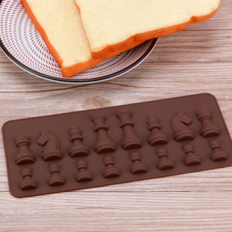 1PCS Chess Shape Chocolate Mold Silicone Cake Form Fondant Cake Jelly Candy Chocolate Mold DIY Bakware Decorate 20.5*8.5cm - ebowsos