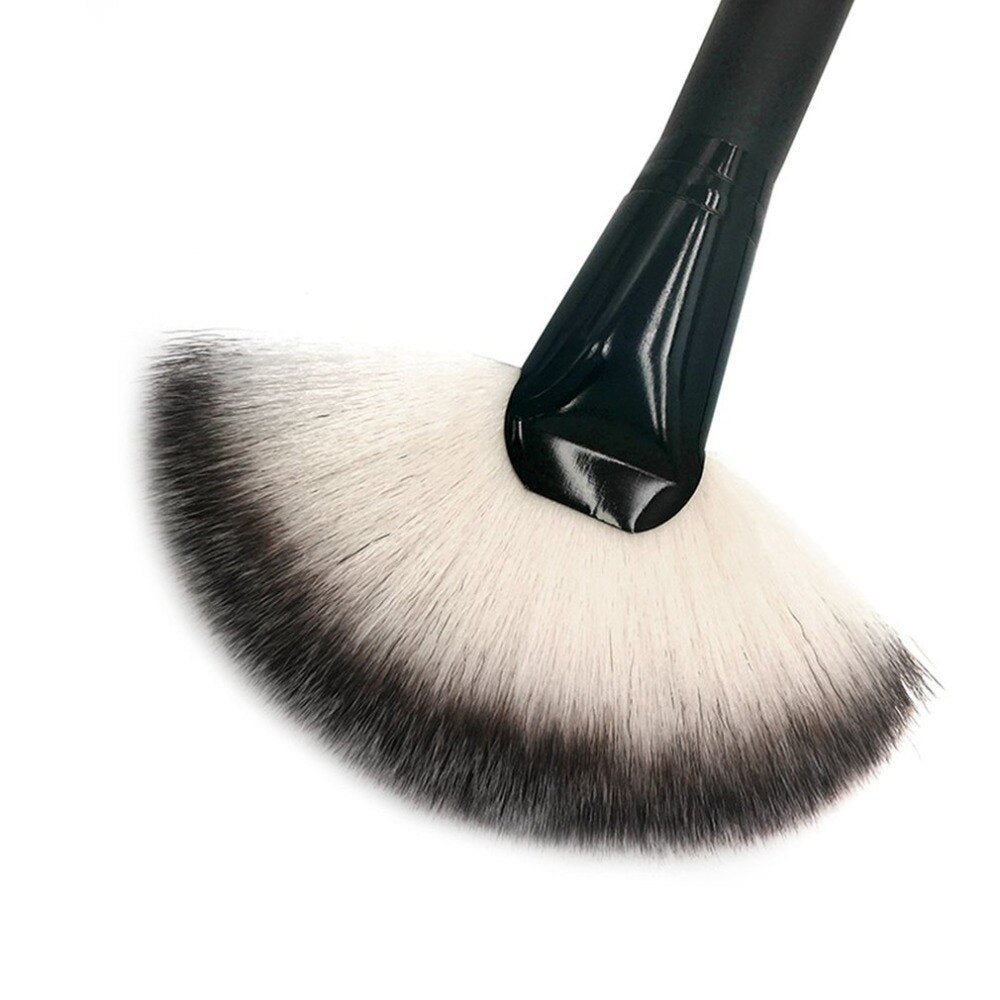 1PCS Portable Size Beauty Women Loose Powder Blusher fan-shaped Makeup Brush Single Soft Face Cosmetic Makeup Brush Tool - ebowsos