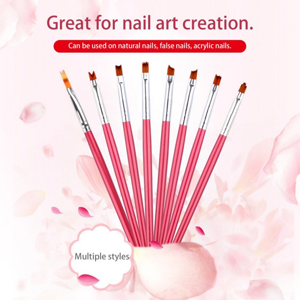 1PCS Professional Cosmetic Nail Art Polish Pen Brush Wooden Handle Nail Art Design Painting Drawing Polish Pen Brush Hot Sale - ebowsos