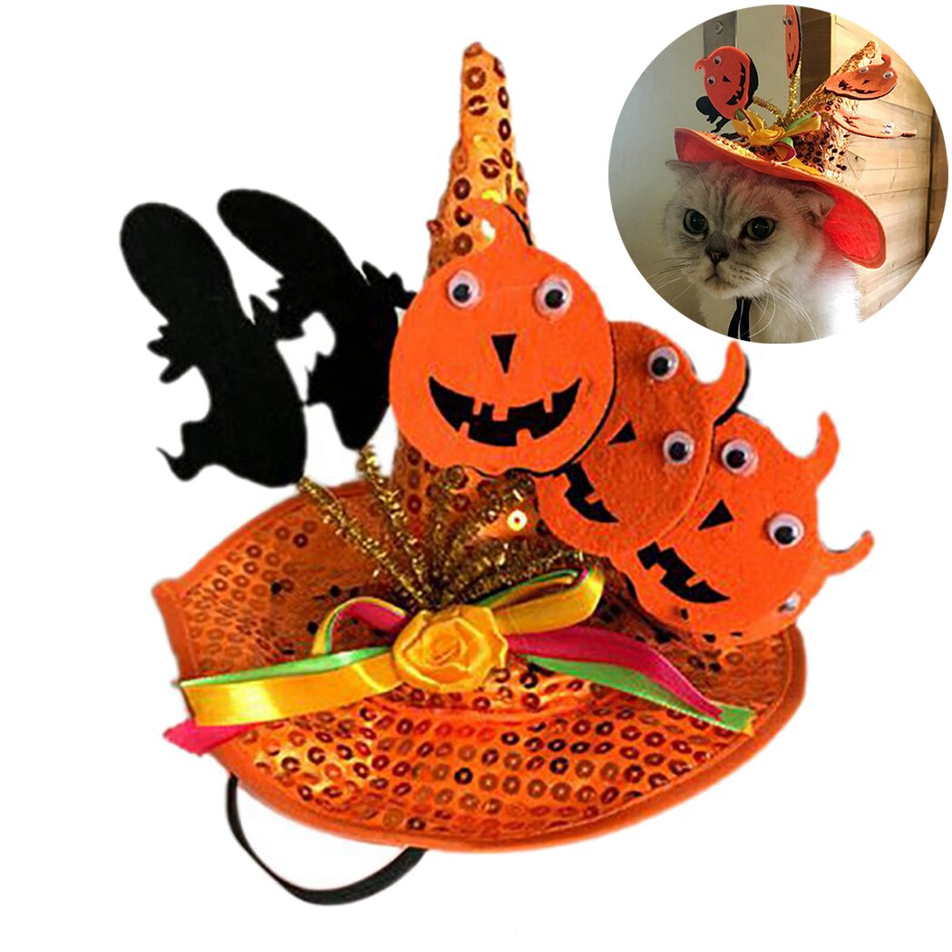 1Pc Creative Pet Hat Decorative Pumpkin Spider Dog Party Hat Pet Costume Accessories Supplies For Halloween Party Dropshipping-ebowsos