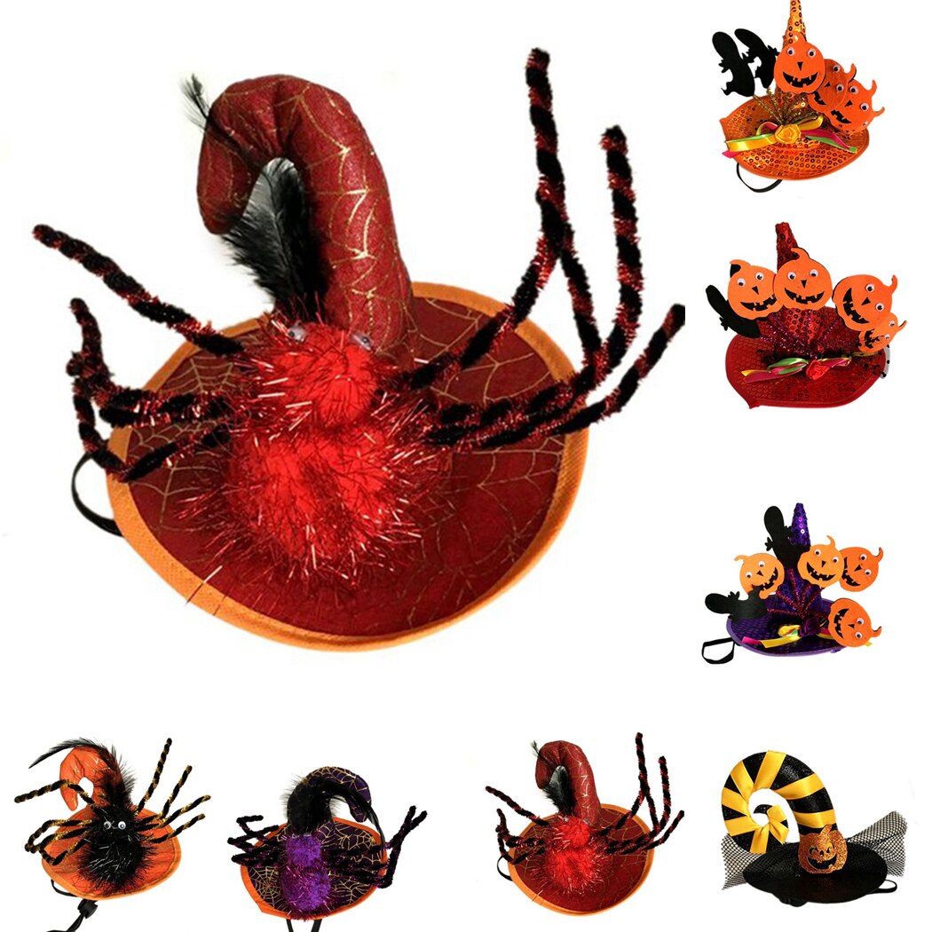1Pc Creative Pet Hat Decorative Pumpkin Spider Dog Party Hat Pet Costume Accessories Supplies For Halloween Party Dropshipping-ebowsos