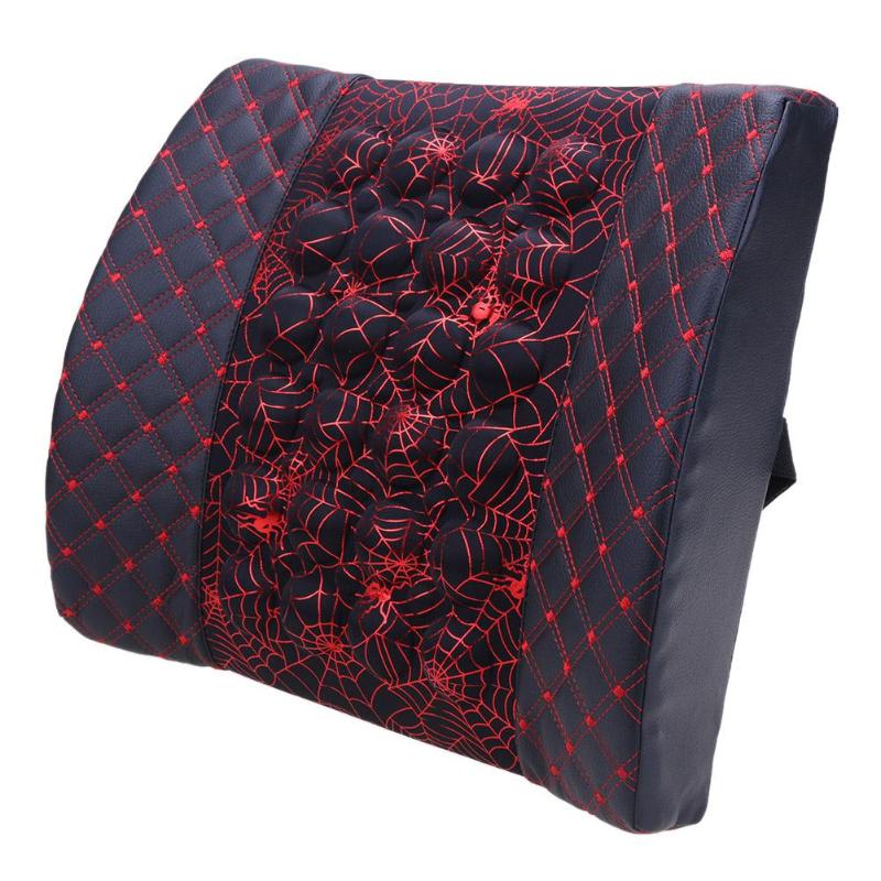 1Pc Electrical Massage Car Seat Back Relief Lumbar Pain Back Support Pillow Headrest Waist Safety Chair Cushion For Auto Vehicle - ebowsos