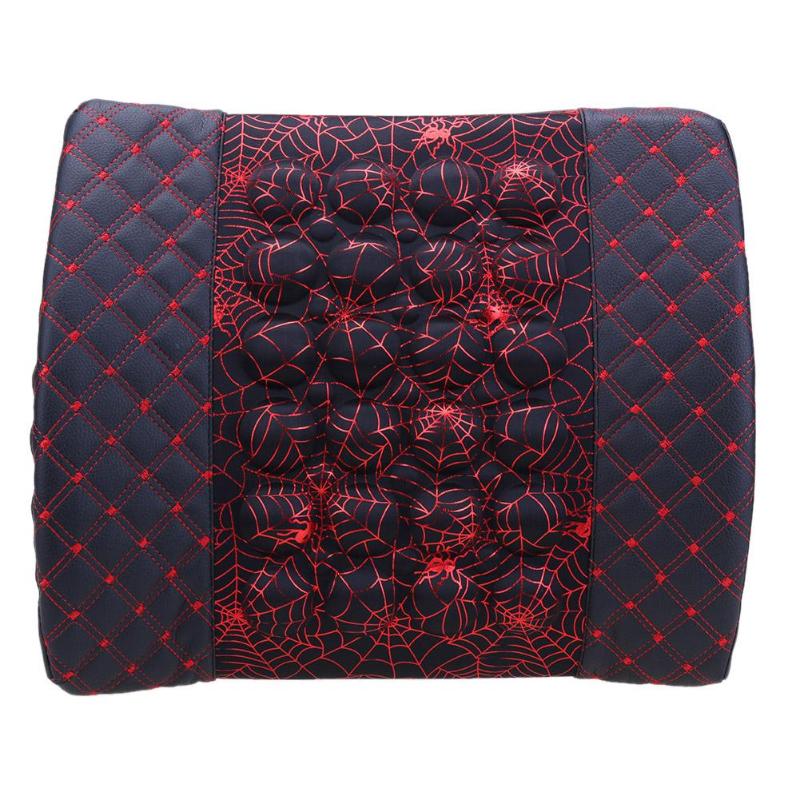 1Pc Electrical Massage Car Seat Back Relief Lumbar Pain Back Support Pillow Headrest Waist Safety Chair Cushion For Auto Vehicle - ebowsos