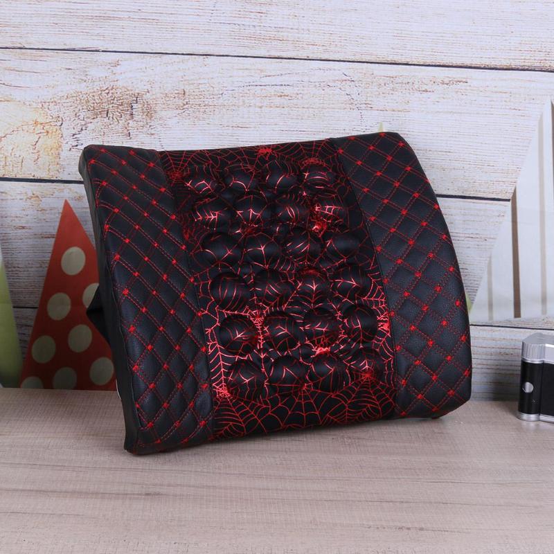 1Pc Electrical Massage Car Seat Back Relief Lumbar Pain Back Support Pillow Headrest Waist Safety Chair Cushion For Auto Vehicle - ebowsos