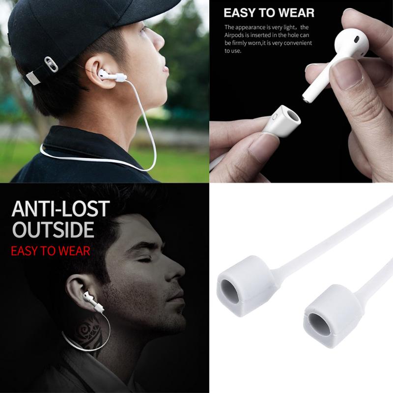 1Pc Magnetic Headphone Earphone Strap For Apple Airpods Anti Lost Strap Loop String Rope for Air Pods Silicone Headset Cable New - ebowsos