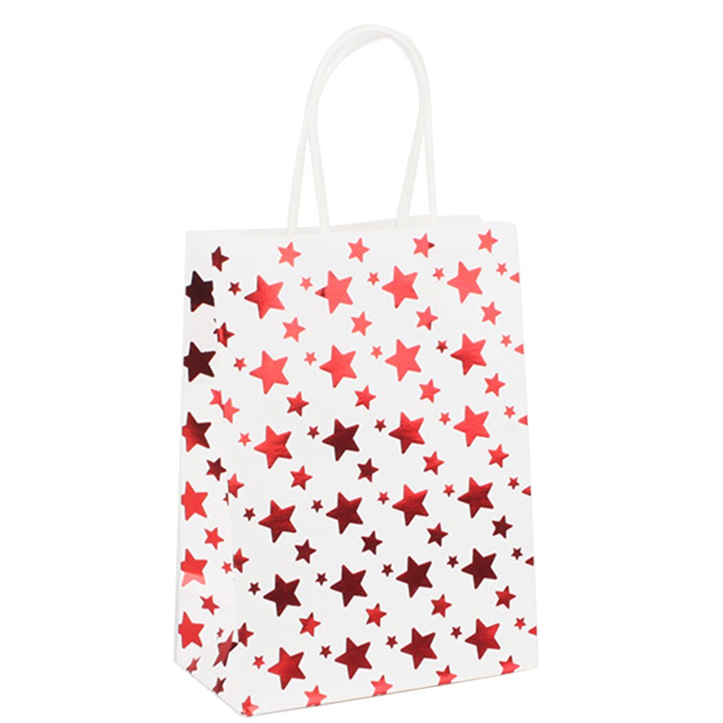 1Pc Paper Gift Bag Fashion Creative Mini Stars Printing Gift Bag With Handles Wedding Birthday Party Decoration Event Supplies-ebowsos