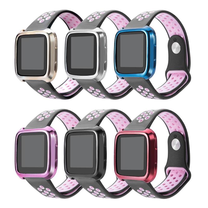 1Pc TPU Silicone Protective Cover Case Watch Shell Frame Housing Guard Protector for Fitbit Versa Smart Watch High Quality Cover - ebowsos