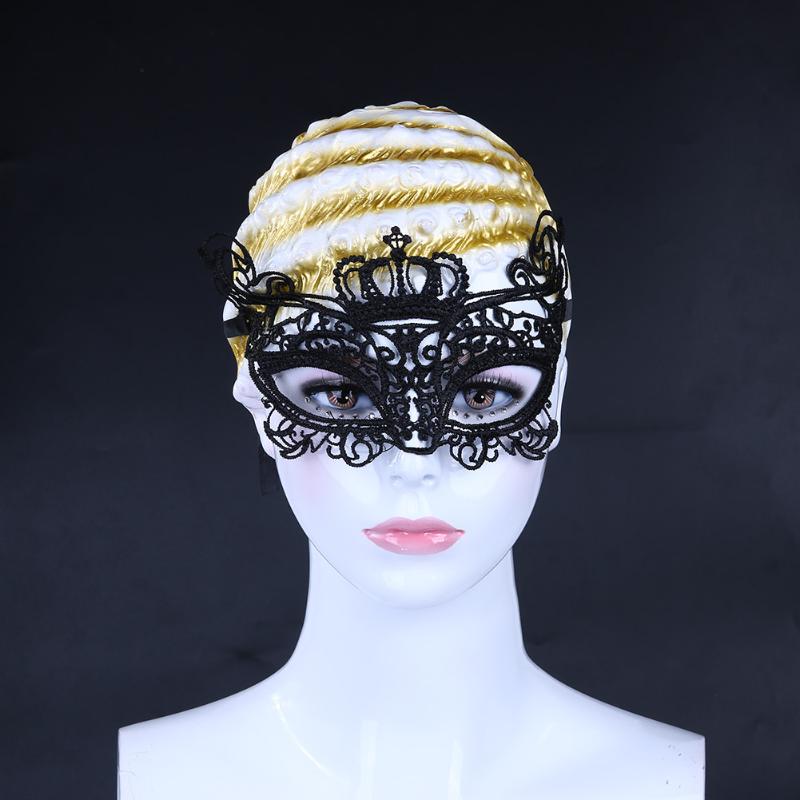 1Pc Women Costume Eye Mask Sexy Lace Eye Mask Venetian Masquerade Ball Halloween Party Fancy Dress Costume Party Supplies - ebowsos