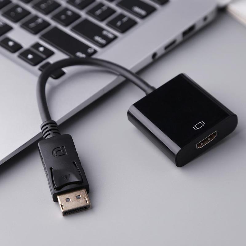 1Pcs 1080P HD Display Port DP Male to HDMI Female Converter Adapter Cable Wire Support 1080P for HDTV Projector Displays New - ebowsos