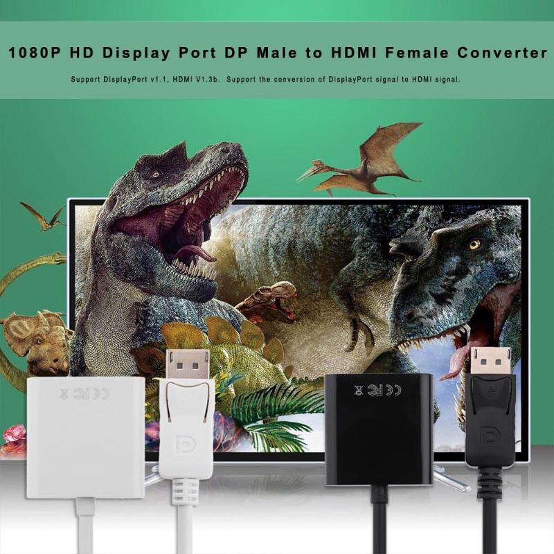 1Pcs 1080P HD Display Port DP Male to HDMI Female Converter Adapter Cable Wire Support 1080P for HDTV Projector Displays New - ebowsos