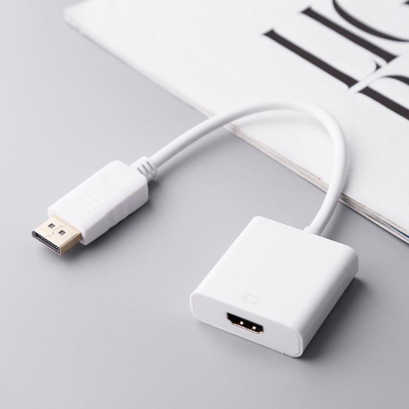 1Pcs 1080P HD Display Port DP Male to HDMI Female Converter Adapter Cable Wire Support 1080P for HDTV Projector Displays New - ebowsos
