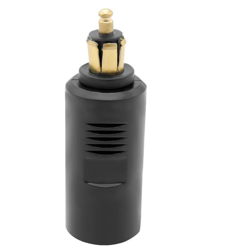 1Pcs 12V Fit for any European Plug Motorcycle DIN Socket to Car Cigarette Lighter Adapter Converter for safe Power Black New - ebowsos