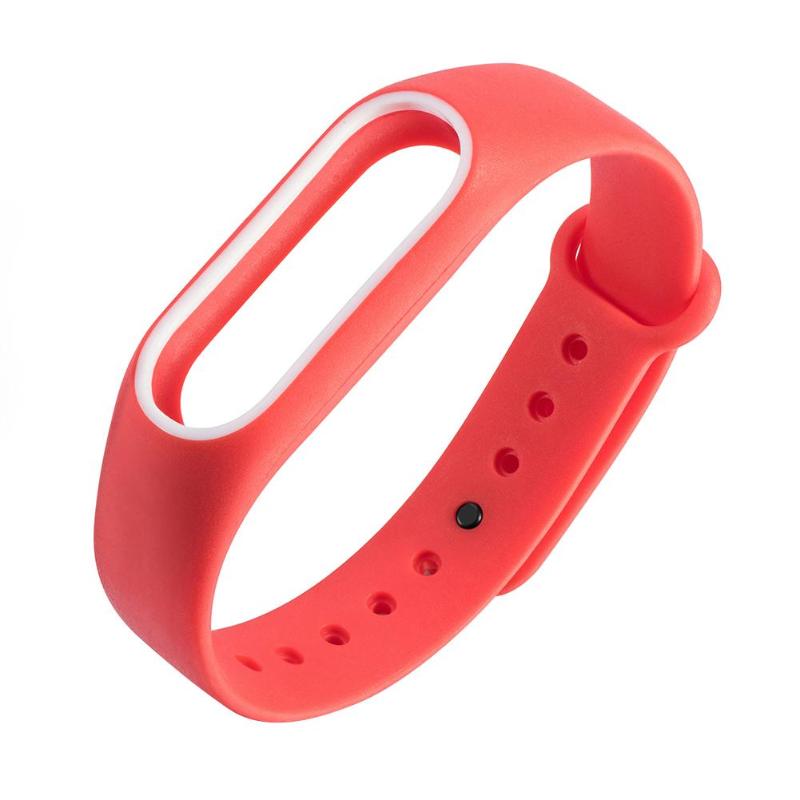 1Pcs 220mm Double Color Replacement Smart Bracelet Strap For Xiaomi Mi Band 2 Smart Watch Band Strap Wristband For Miband 2 Hot - ebowsos