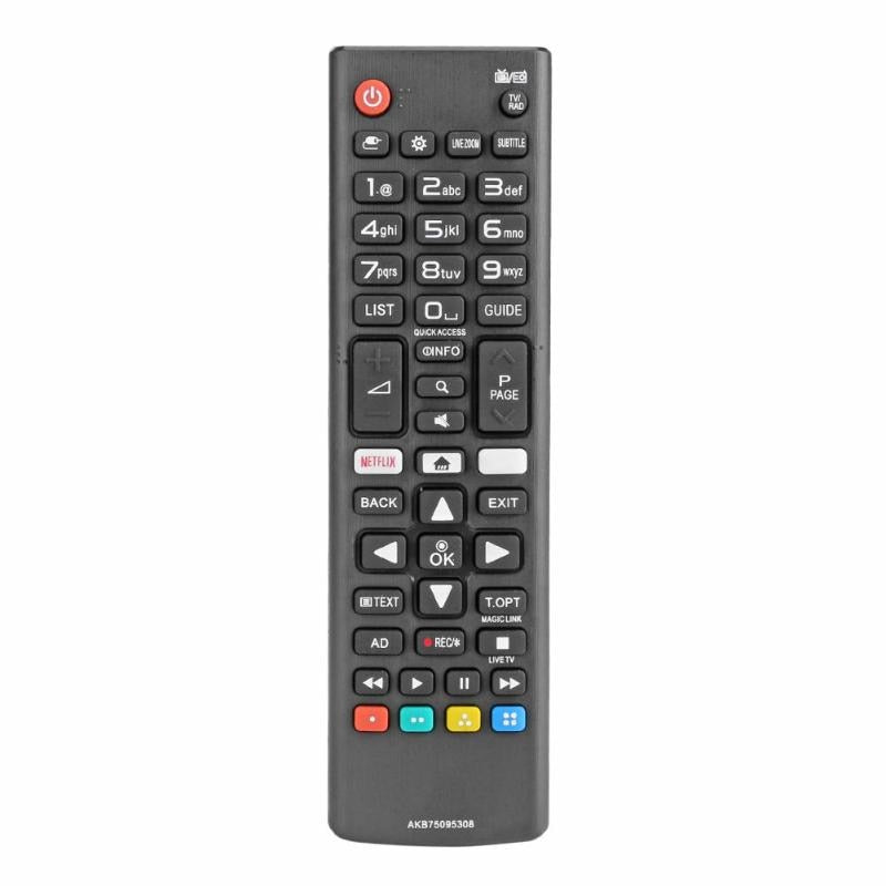 1Pcs ABS Universal LG TV  Remote Controller Replacement AKB75095308 for LG Smart TV  43UJ6309 with Netflix Black New Arrival - ebowsos