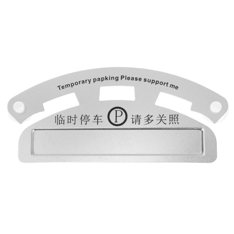 1Pcs Aluminum Car Temporary Parking Card Calling Phone Number Sucker Plate With Suckers Car Styling Phone Number Card Hot Sale - ebowsos