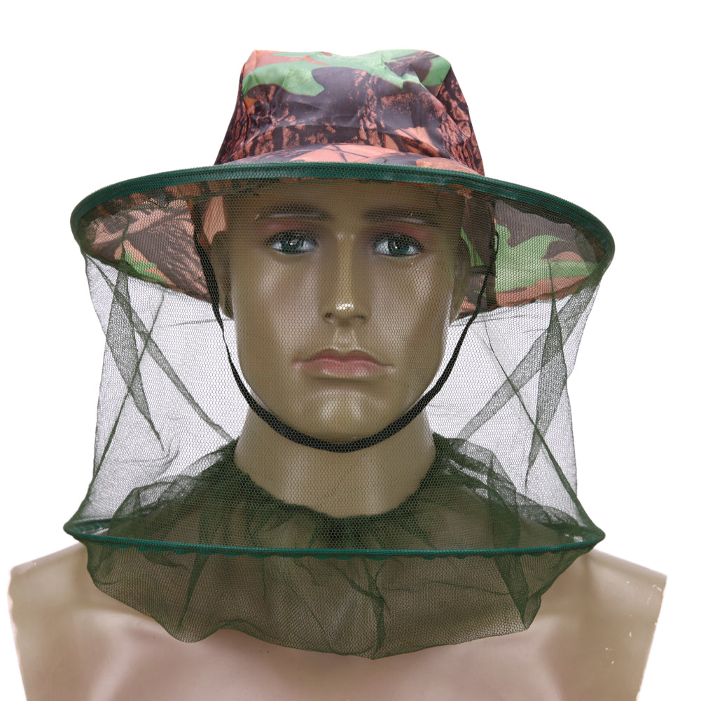 1Pcs Camouflage Fishing Hat Mosquito Net Fishing Hat Unisex Bee keeping Insects Polyester Prevention Cap Fishing Tools Outdoor-ebowsos