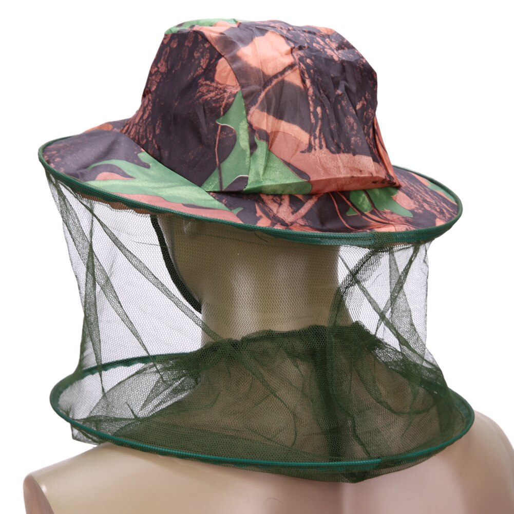 1Pcs Camouflage Fishing Hat Mosquito Net Fishing Hat Unisex Bee keeping Insects Polyester Prevention Cap Fishing Tools Outdoor-ebowsos