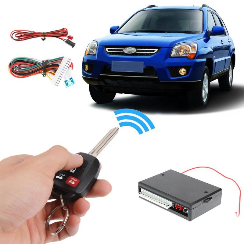 1Pcs Car Keyless Entry System Remote Control Alarm Central Locking Kit New With Remote Controllers Car Alarm System Car Styling - ebowsos