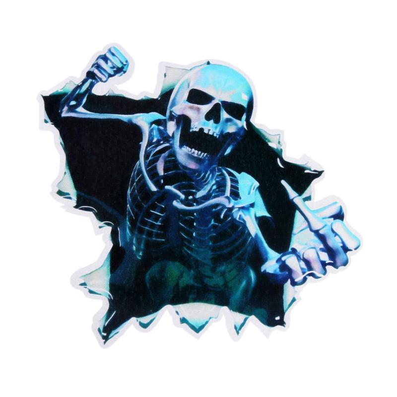 1Pcs Car Sticker 3D Skull Skeleton Decal Auto Window Body Hood Trunk Decoration Car Stickers Car Styling Auto Accessory Hot Sale - ebowsos