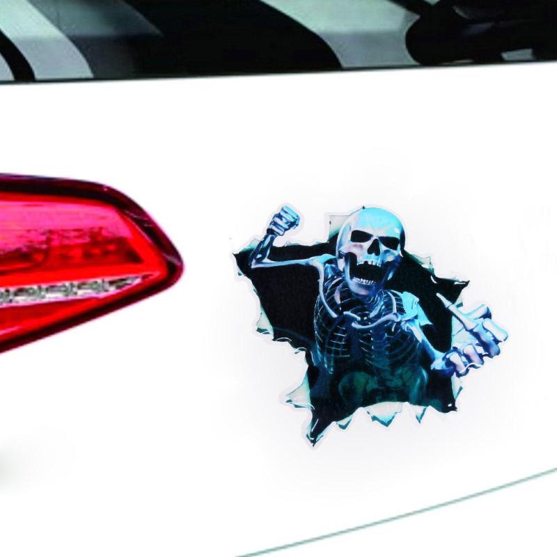 1Pcs Car Sticker 3D Skull Skeleton Decal Auto Window Body Hood Trunk Decoration Car Stickers Car Styling Auto Accessory Hot Sale - ebowsos