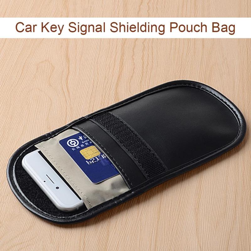 1Pcs Car key Bag Car Fob Signal Blocker Faraday Bag Signal Blocking Bag Shielding Pouch Wallet Case for Privacy Protection - ebowsos