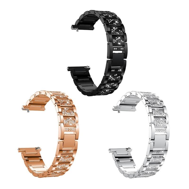 1Pcs Crystal Stainless Steel Watch Strap Wrist Band Replacement for Fitbit Versa Watch Band Strap Bracelet Smart Accessories New - ebowsos