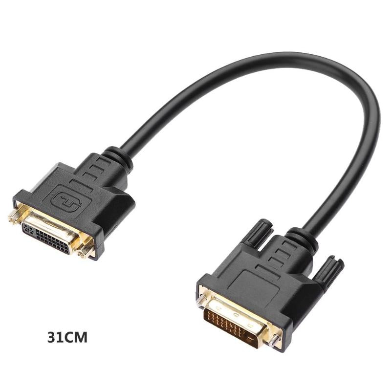 1Pcs DVI-D 24+1 Pin Male to DVI-I 24+5 Pin Female Digital Video Extention Cable for Superior Display Transfer Connector Adapter - ebowsos
