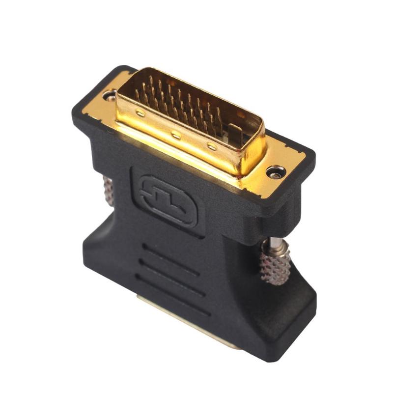 1Pcs DVI to DVI Adapter 24+1 Male to 24+5 Female Converter Gold Plated M-F Connector Joiner High Quality Adapter - ebowsos