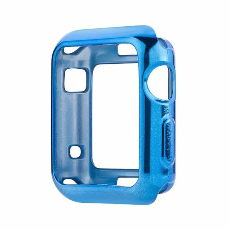 1Pcs Electroplating TPU Watch Protective Case Cover Shell Frame Housing Replacement for Apple Watch iWatch 1 2 3 High Quality - ebowsos