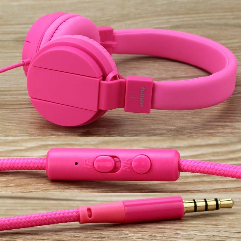 1Pcs Foldable 3.5mm Headphone Stereo Headphones Hand-free Call with Microphone Music Headset For PC Laptop Mobile Phone Mp3 - ebowsos