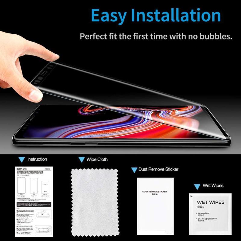 1Pcs Full Cover Tempered Glass Screen Protector for Samsung Galaxy Note 9 Screen Protector Protective Guard Film Case Cover New - ebowsos