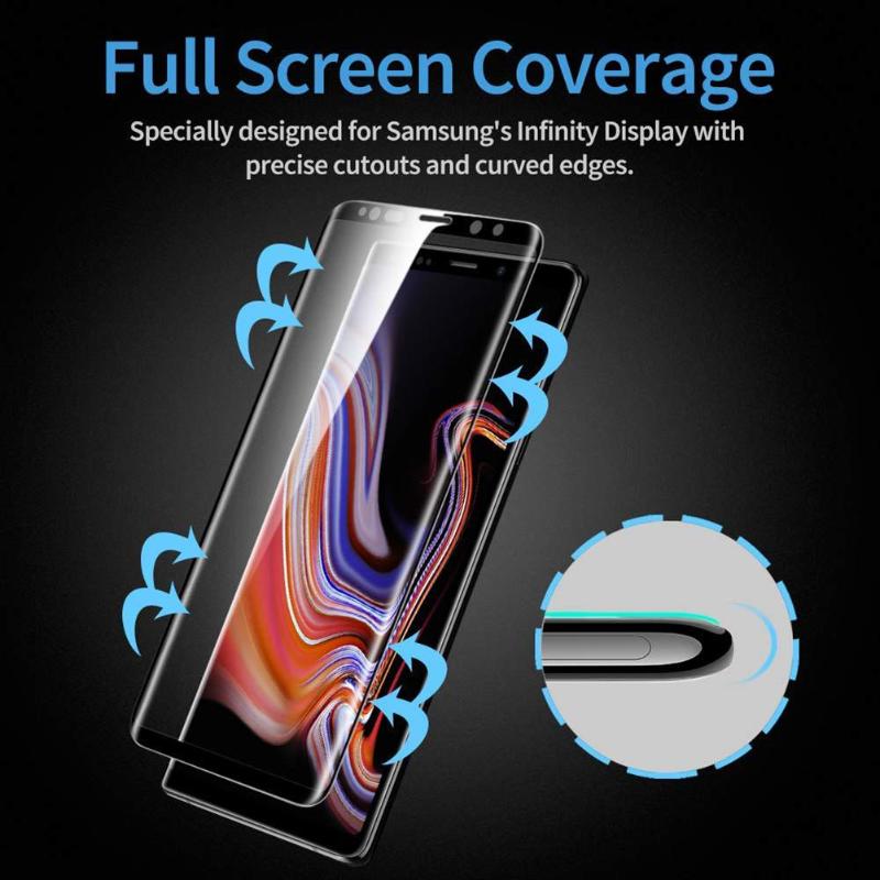 1Pcs Full Cover Tempered Glass Screen Protector for Samsung Galaxy Note 9 Screen Protector Protective Guard Film Case Cover New - ebowsos