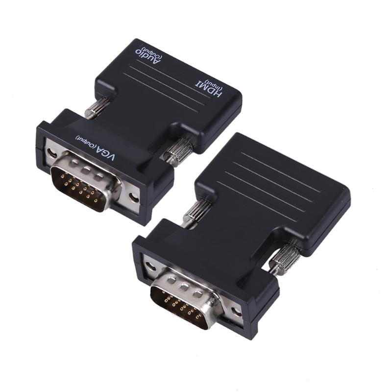1Pcs HDMI Female to VGA Male Converter with Audio Adapter Support 1080P Signal HDMI to VGA Adapter Male to Female High Quality - ebowsos