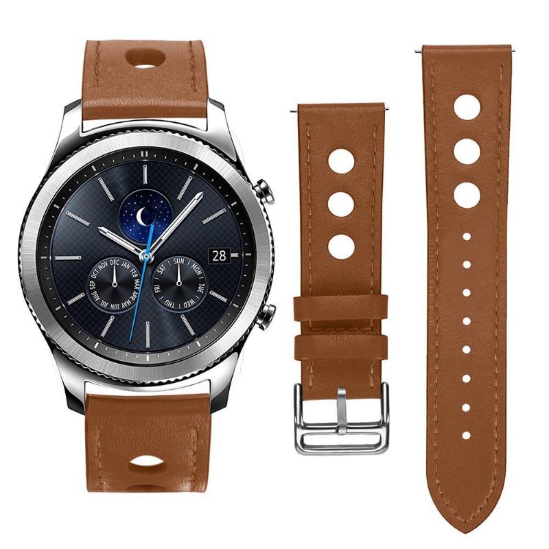 1Pcs Leather Adjustable Watchband 22mm Bracelet Wrist Strap Replacement for Samsung Gear S3 Smart Watch High Quality Bands New - ebowsos