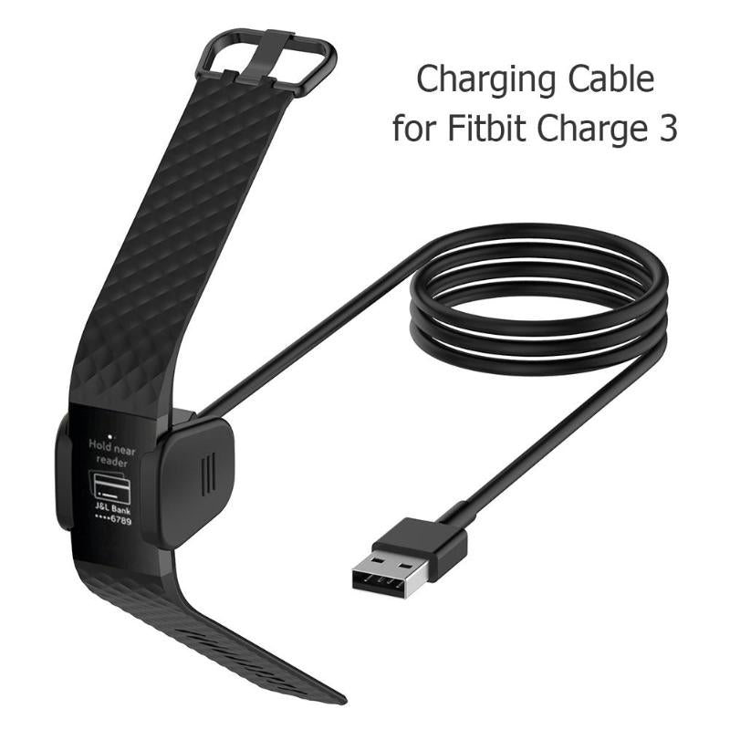 1Pcs Replaceable USB Charger Dock Station Adapter 1m Charging Cable for Fitbit Charge 3 Smart Bracelet High Quality Dock Cable - ebowsos