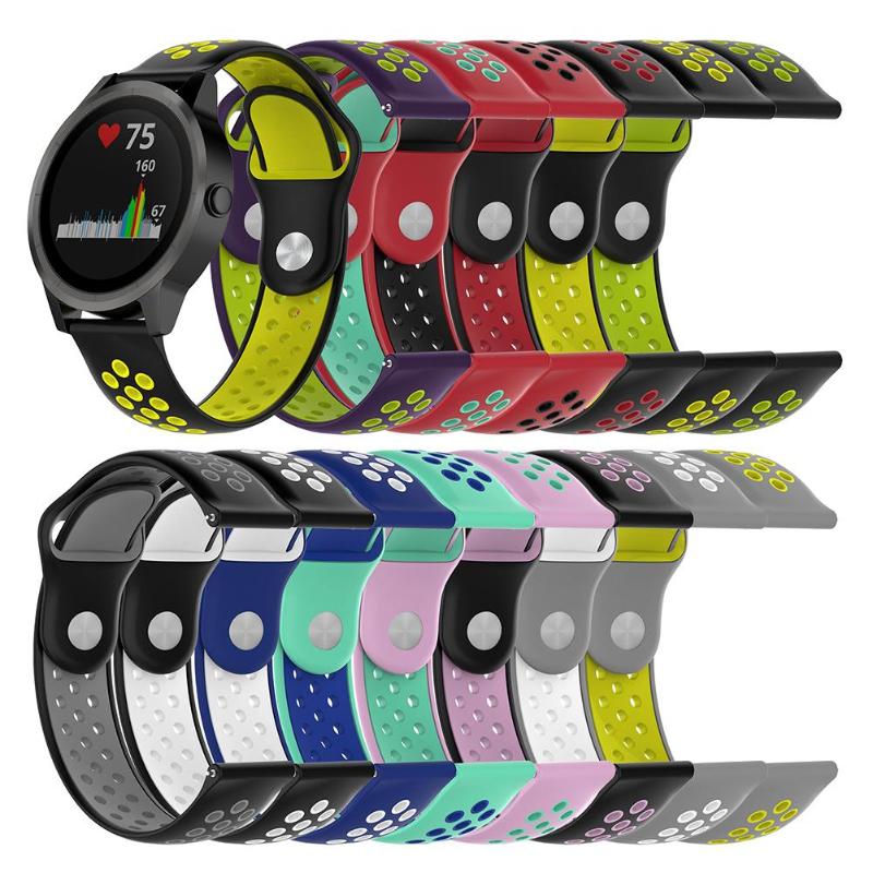 1Pcs Silicone Porous Breathable Watch Band for Garmin Vivoactive3 VivomoveHR Vivomove Bracelet Wrist Strap Replacement Hot Sale - ebowsos