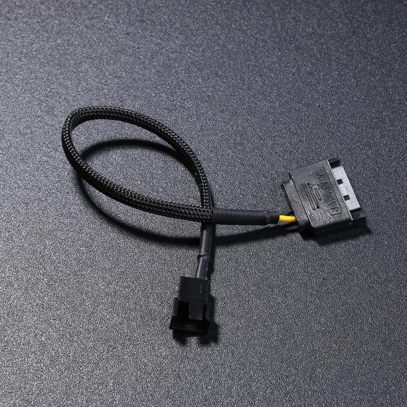 1Pcs Sleeved SATA 15Pin to 3Pin 4Pin Cooling Fan Power Adapter Extension Cable Wire Cord High Quality Computer Cables Accessory - ebowsos