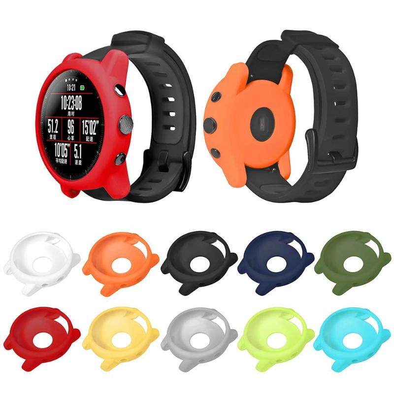 1Pcs Soft Silicone Case Full Protective Cover Frame Replacement for Huami Amazfit Strato Sports Watch 2 2S High Quality Cover - ebowsos