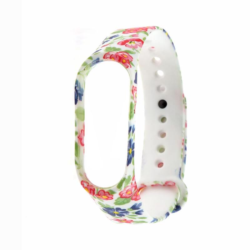 1Pcs Soft Silicone Printed Adjustable Watch Band Bracelet Wrist Strap Replacement for Xiaomi Mi Band 3 Colorful Miband 3 Strap - ebowsos