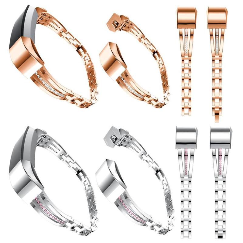 1Pcs Stainless Steel Jewelry Bangle Adjustable Bracelet Watch Band Wrist Strap for Fitbit Alta HR Smart Watch High Quality - ebowsos