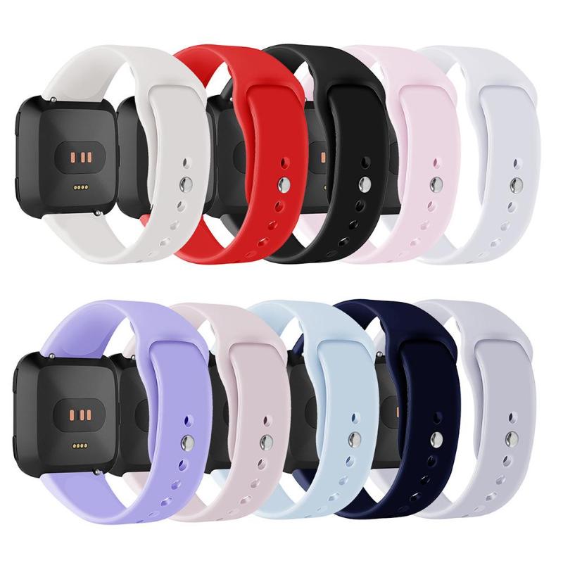 1Pcs TPU Wristwatch Band Bracelet Wrist Strap Reverse Watch Buckle Replacement for Fitbit Versa Colorful Smart Watch Bands New - ebowsos