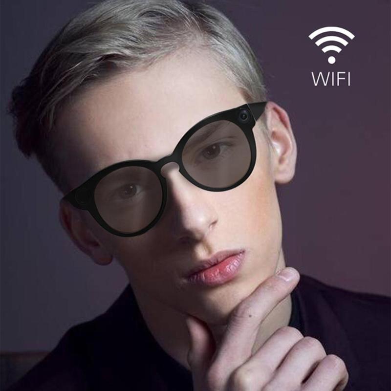 1Pcs WiFi 1080P 155 Degree Lens Sunglasses Camera Eyewear DVR Video Recorder Camcorder  Support TF Card for Driving Glasses New - ebowsos