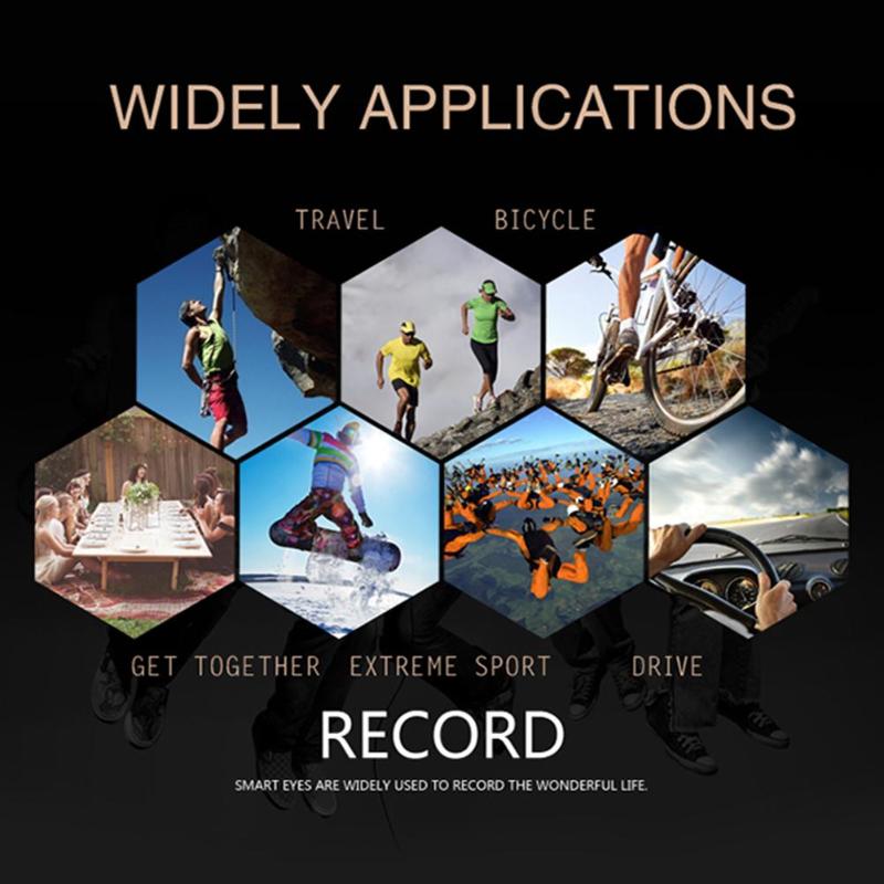 1Pcs WiFi 1080P 155 Degree Lens Sunglasses Camera Eyewear DVR Video Recorder Camcorder  Support TF Card for Driving Glasses New - ebowsos