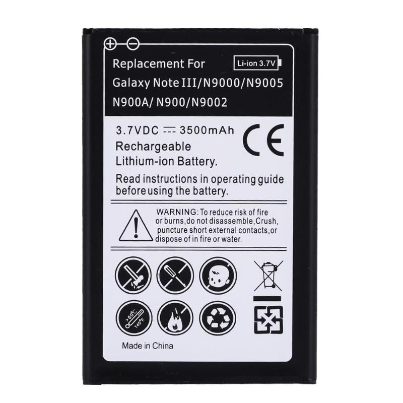 1X2 X 3X 3500mAh Mobile Phone Battery For Samsung Galaxy Note 3 N9000 N9005 Phone Replacement Battery USB Charger For Note 3 - ebowsos