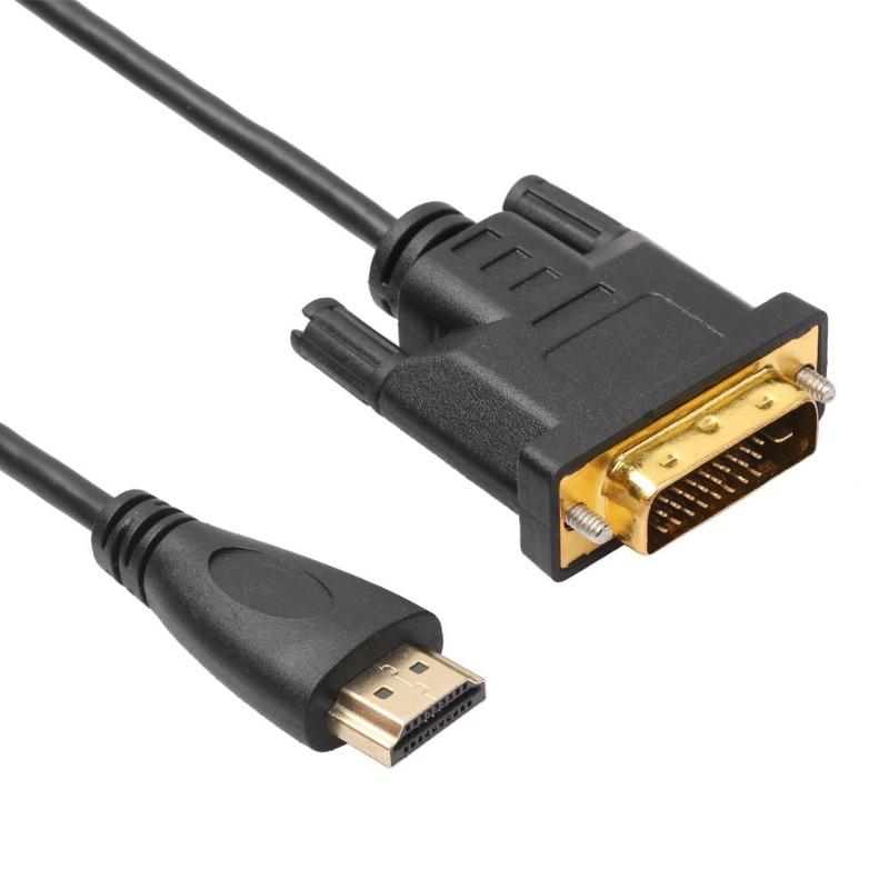 1m 1.8m 3m 5m HDMI to DVI DVI-D Cable 24+1 pin Adapter Cables 1080P for LCD DVD HDTV XBOX PS3 HDMI Kable - ebowsos
