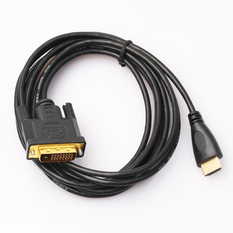 1m 1.8m 3m 5m HDMI to DVI DVI-D Cable 24+1 pin Adapter Cables 1080P for LCD DVD HDTV XBOX PS3 HDMI Kable - ebowsos