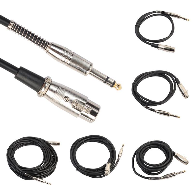 1m/1.8m/3m Oxygen-Free Copper 6.35mm Jack Stereo Male to XLR Female Microphone Cable Balanced Musical instruments Audio Cable - ebowsos